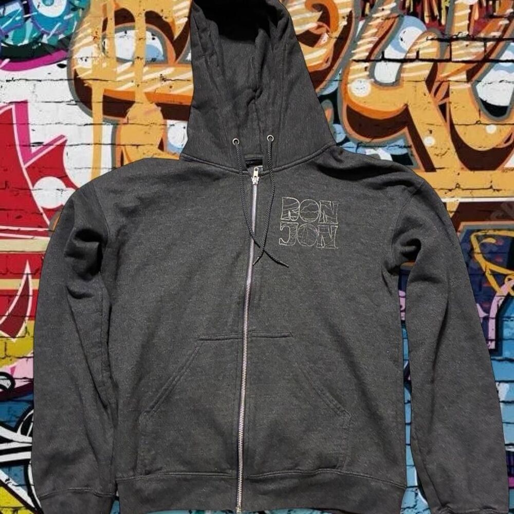 Ron-jon-surf-shop Women's Grey and Black Hoodie